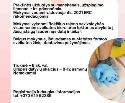 Privalomieji pirmosios pagalbos mokymai Visagine